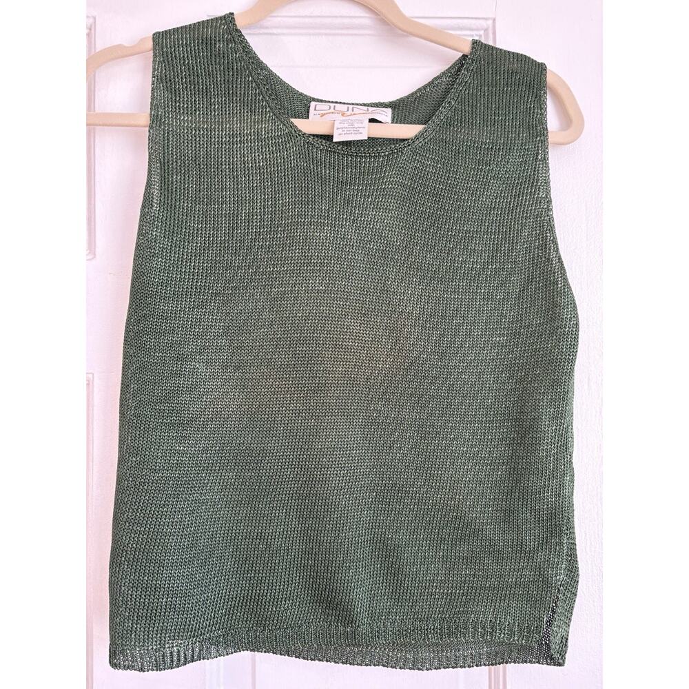 Vintage Duna Hand Loom Knit Top Lagenlook Grandma Boho Artisan Coastal